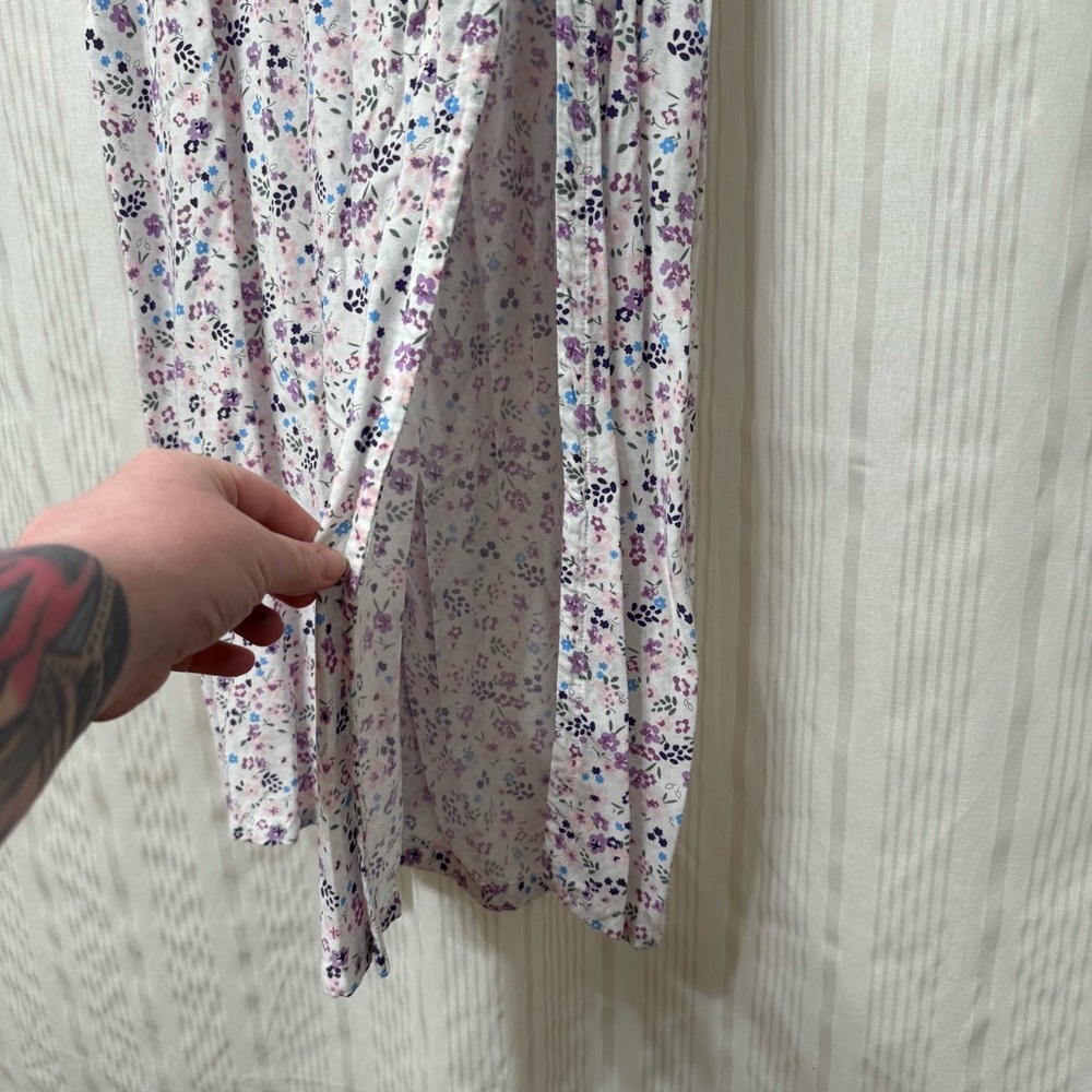Madison Jules Ditsy Floral Lettuce Trim Summer Maxi Dress - Picture 4 of 8